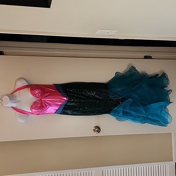 In Character Halloween Mermaid Costume Set, Size Small, Pink and Turquoise - Picture 3 of 11